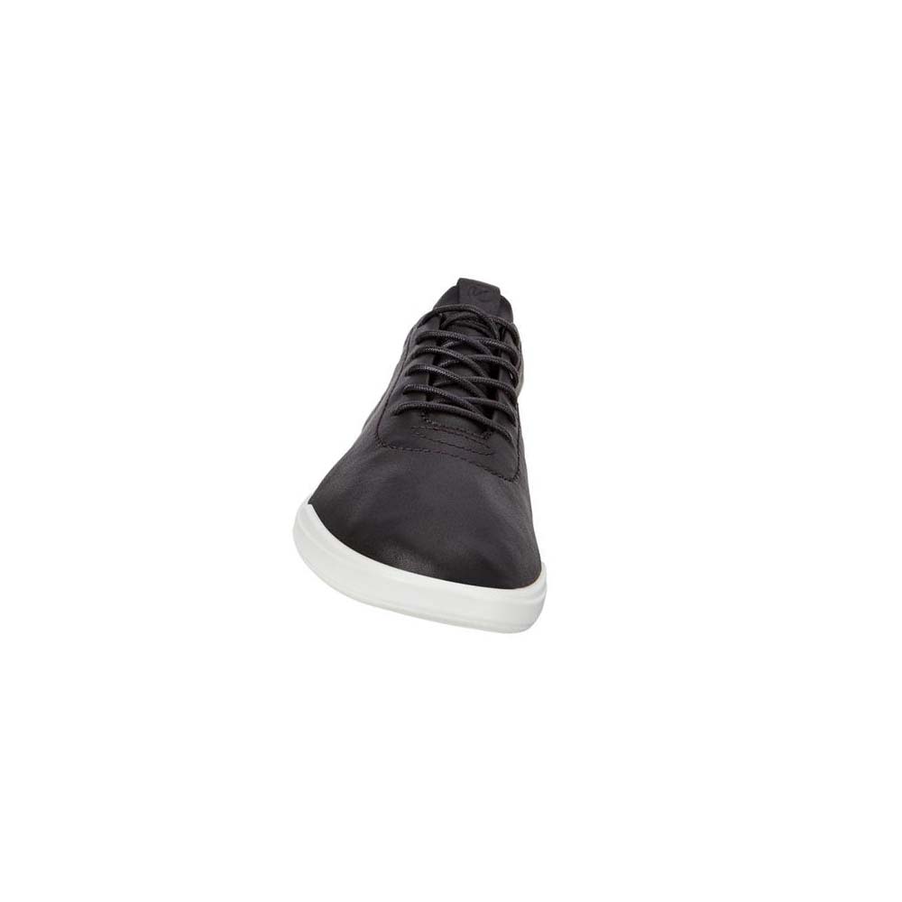 Women's Ecco Simpil Tie Sneakers Black | Canada 230JPQ